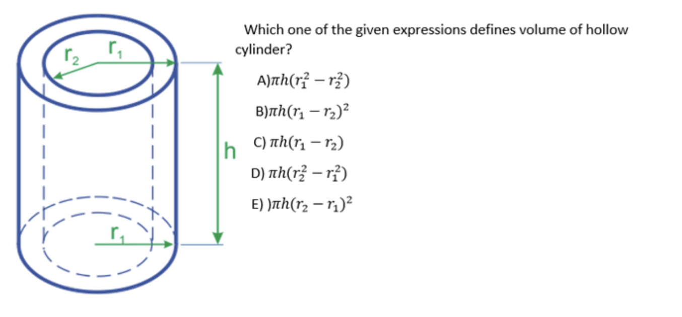 Solved Which one of the given expressions defines volume of | Chegg.com