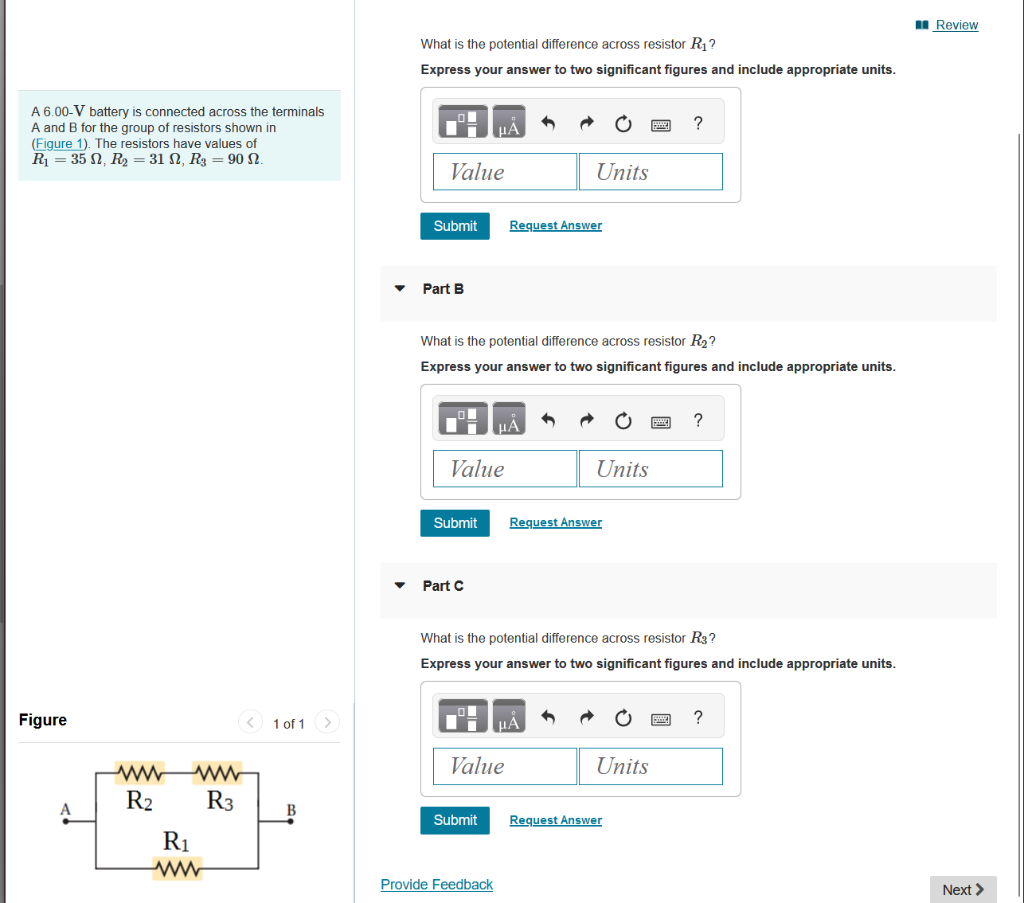 Solved What is the potential difference across resistor R1 ? | Chegg.com