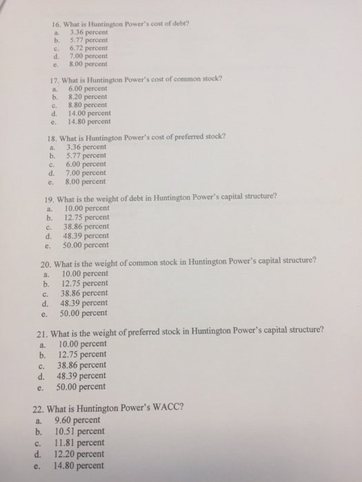 Solved Use the following information for 16-22 Given the | Chegg.com