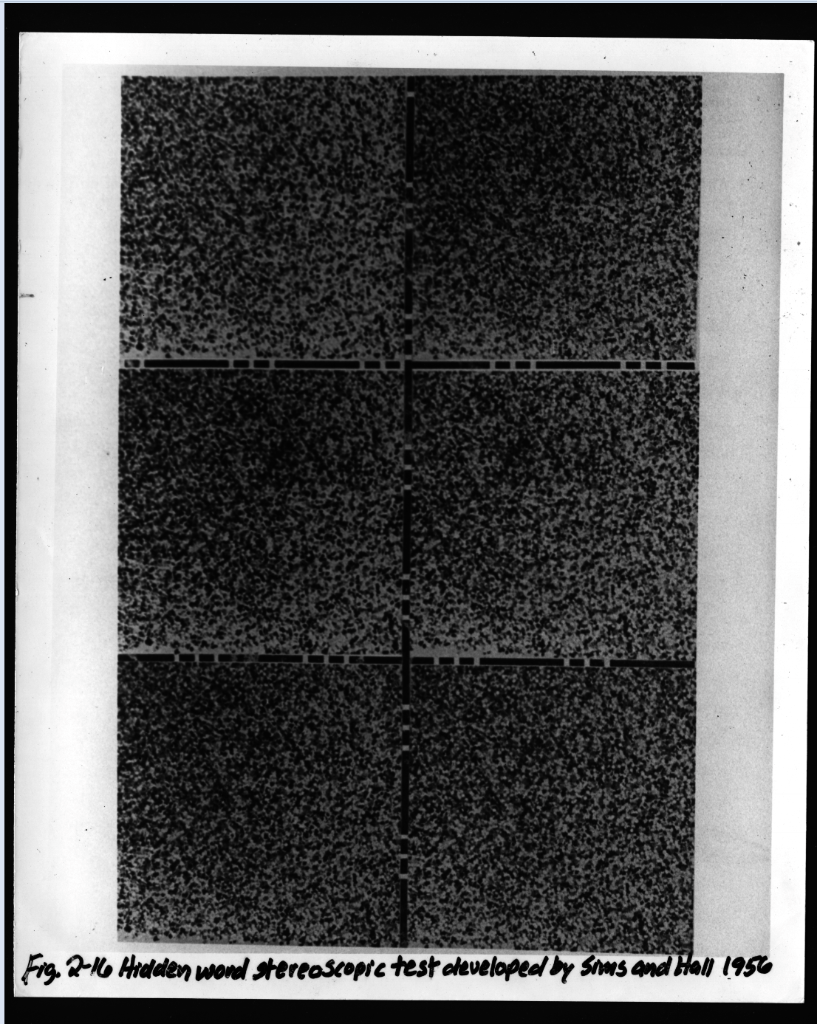 Fig. 2-16 Hidden word stereoscopic test cleveloped by | Chegg.com