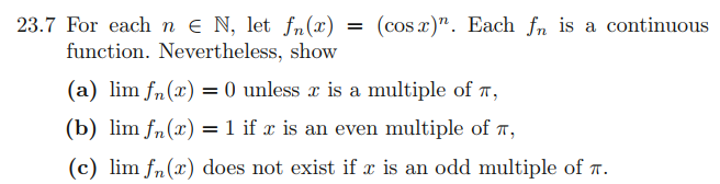 Solved Question on Real Analysis exercise. Please do not use | Chegg.com