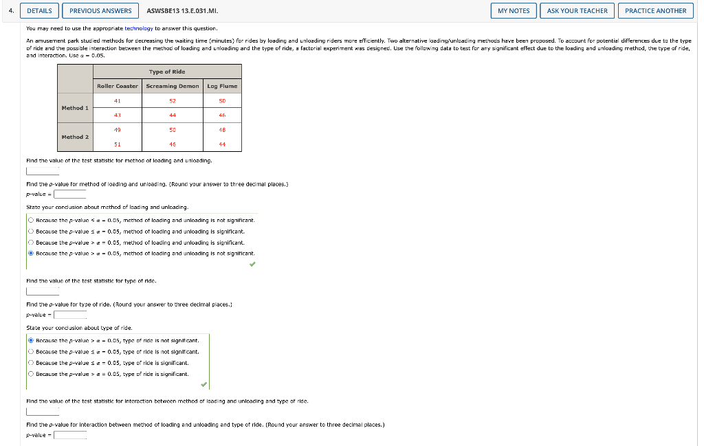 Solved 4. DETAILS PREVIOUS ANSWERS ASWSBE13 13.E.031.MI. MY | Chegg.com