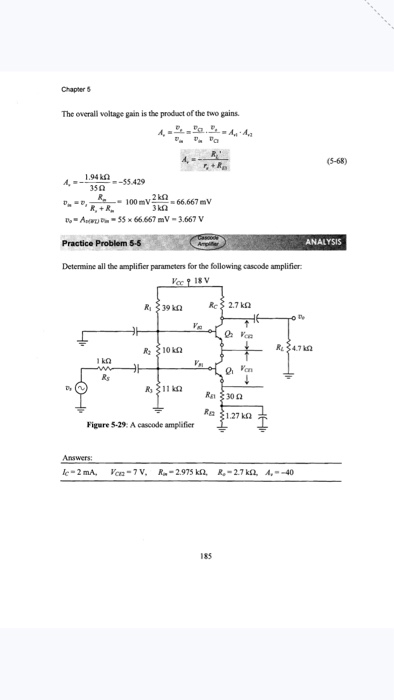 Solved Chapter 5 5.4 THE CASCODE AMPLIFIER The DC analysis | Chegg.com