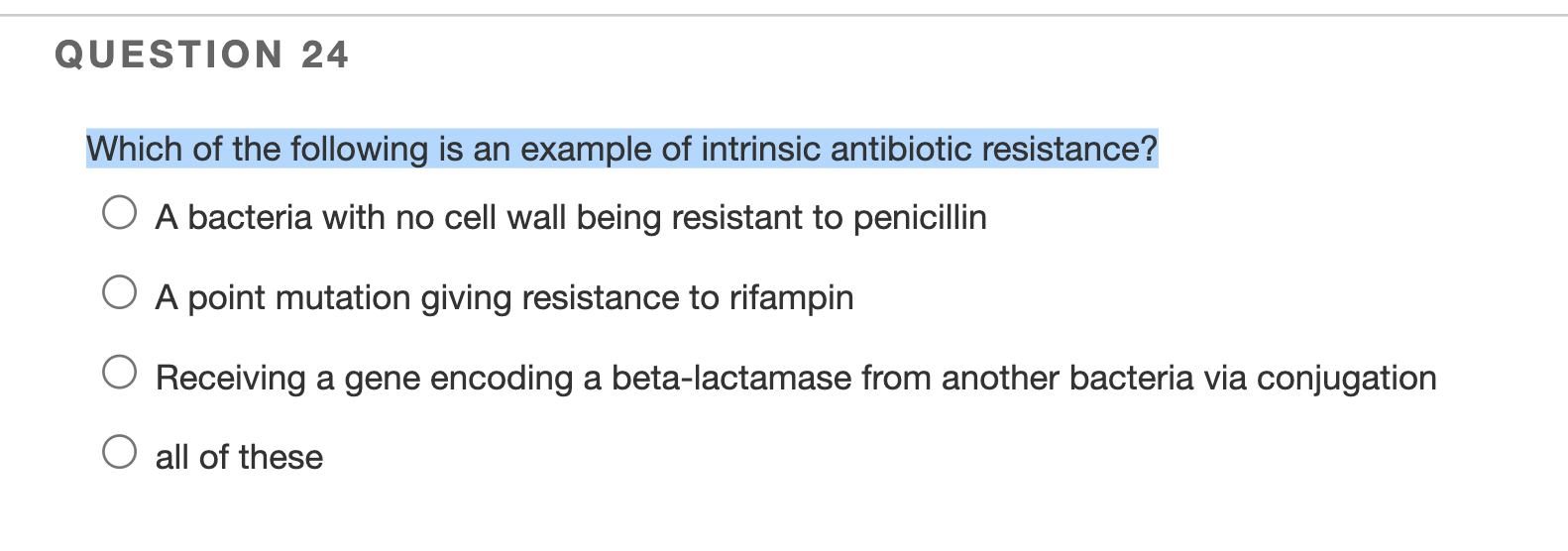 Solved QUESTION 24 Which of the following is an example of | Chegg.com