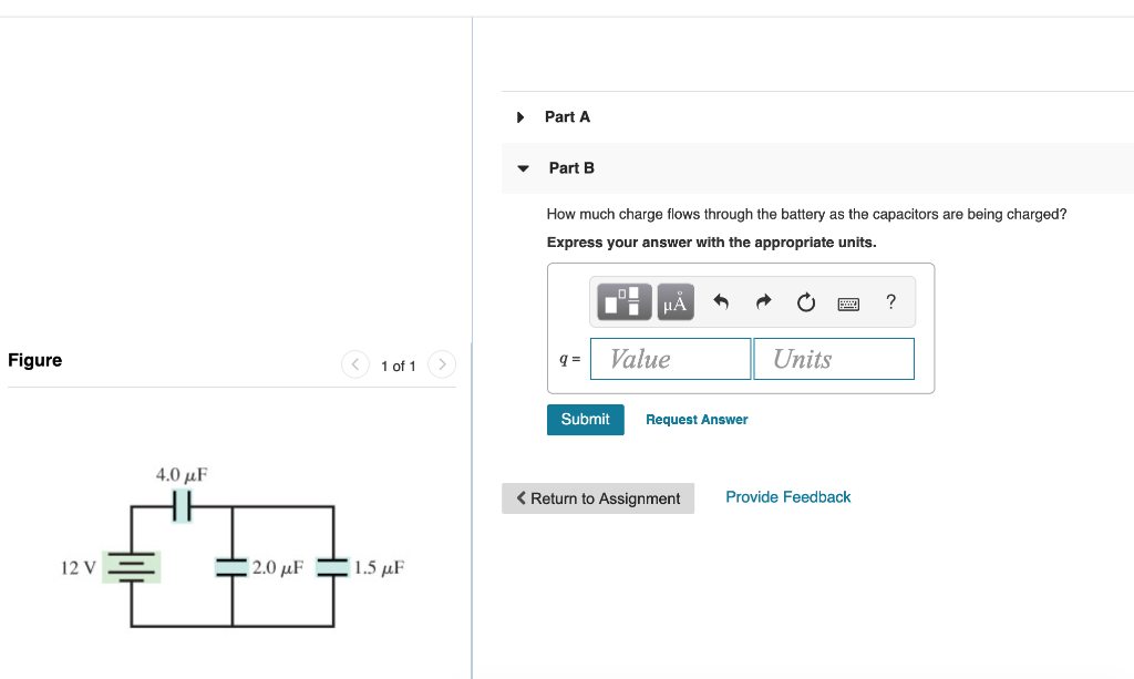 Solved Part A Part B How much charge flows through the | Chegg.com