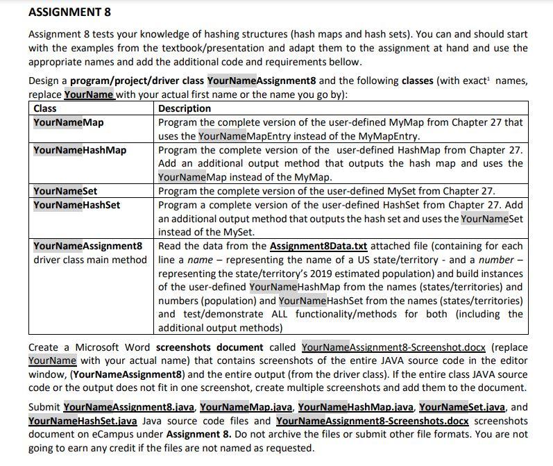 ASSIGNMENT 8 Assignment 8 tests your knowledge of | Chegg.com