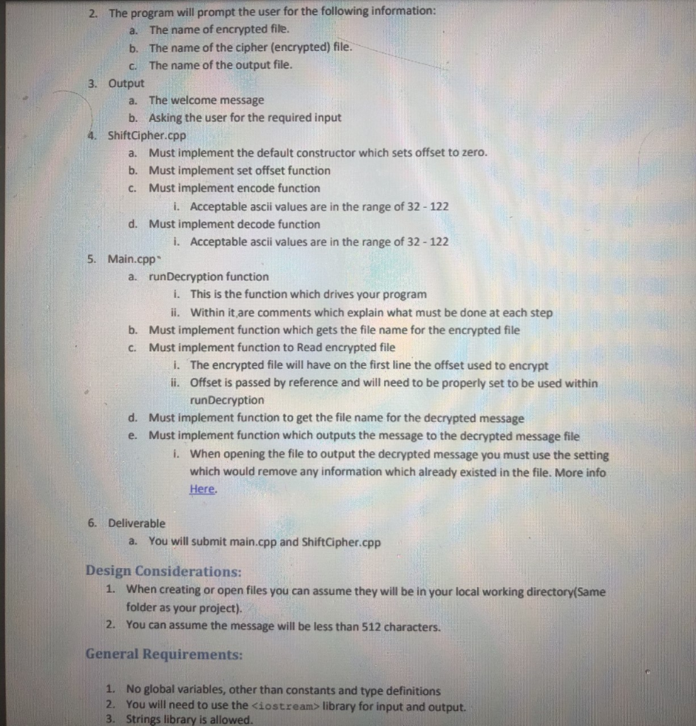 Solved Programming Assignment #6 Help Me Find The Secret | Chegg.com