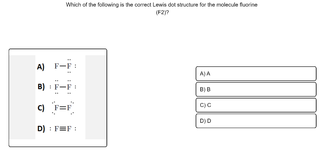 electron dot structure for fluorine