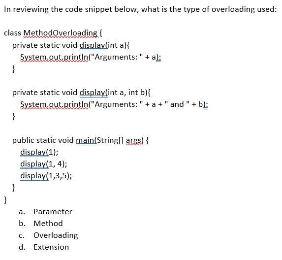 Solved Looking at the following code; what type of | Chegg.com