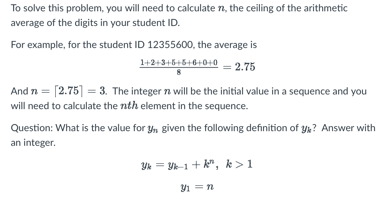 Solved To solve this problem, you will need to calculate n, | Chegg.com