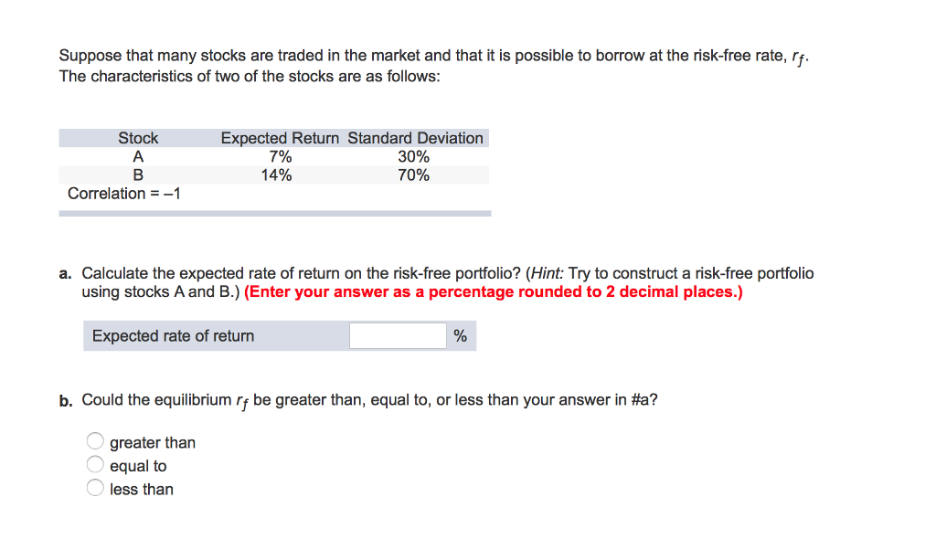 Solved Suppose That Many Stocks Are Traded In The Market And | Chegg.com