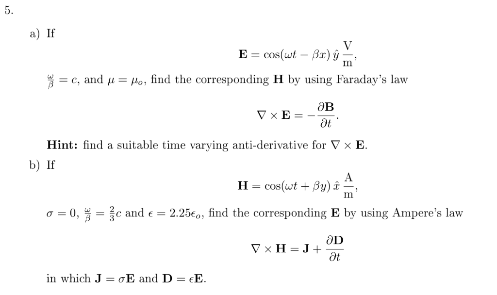 Solved 5. a) If c, and μ ,to, find the corresponding H by | Chegg.com