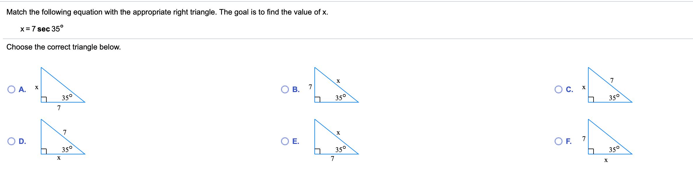 Solved Match the following equation with the appropriate | Chegg.com