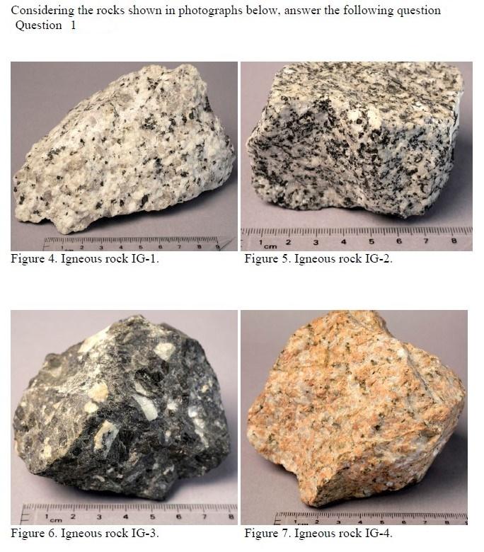 Solved Considering the rocks shown in photographs below, | Chegg.com