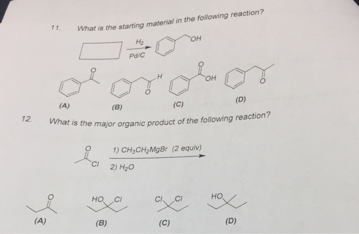 Solved What is the starting material in the following | Chegg.com