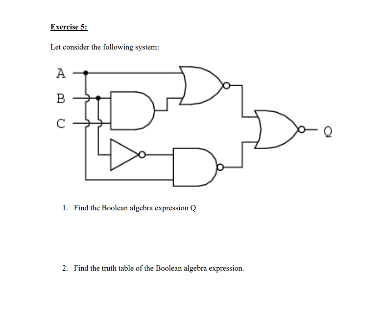 Solved Exercise 5: Let consider the following system: 1. | Chegg.com