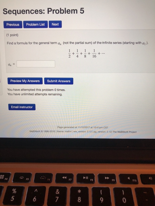 Solved Sequences: Problem 5 PreviousProblem List Next (1 | Chegg.com
