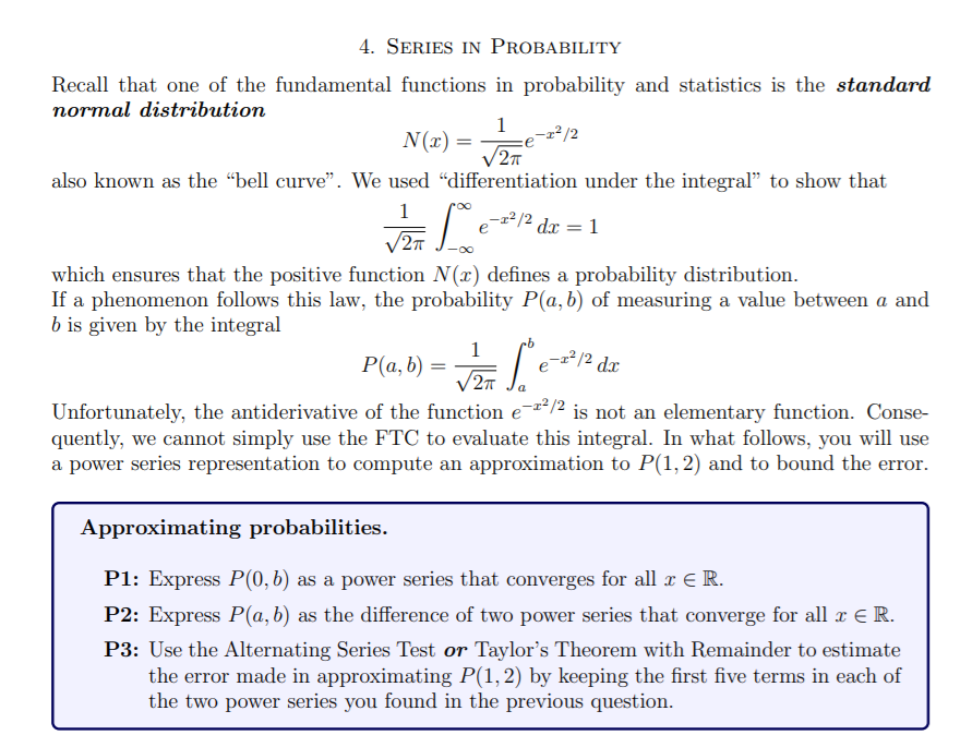 21 Roo 4 Series In Probability Recall That One Of Chegg Com