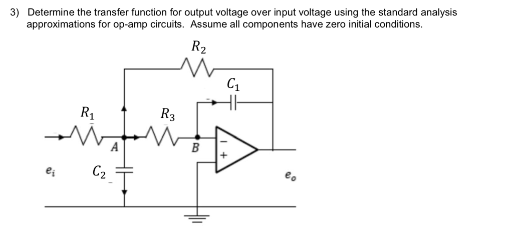 Solved 3) Determine the transfer function for output voltage | Chegg.com