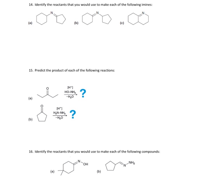 Solved Identify the reactants that you would use to make | Chegg.com