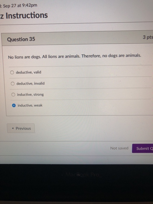 Solved Sep 27 at 9:42pm z Instructions : Question 35 3 pts | Chegg.com