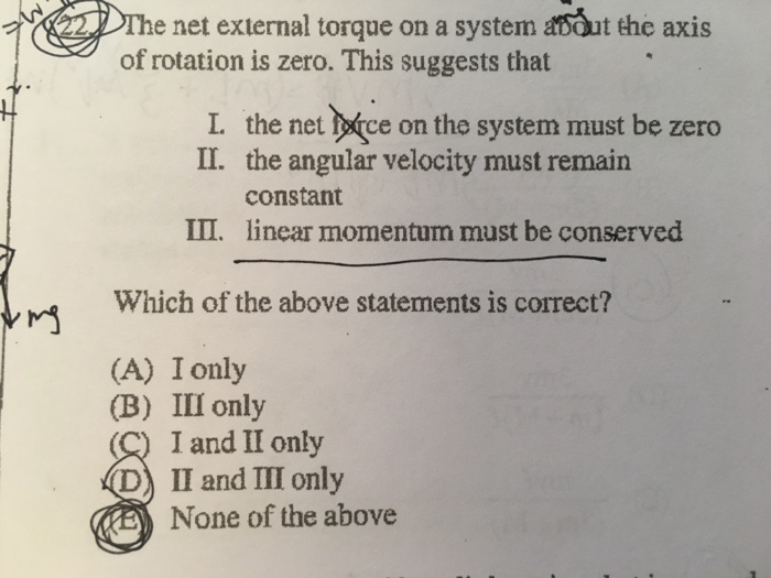 Solved e net external torque on a system abdut the axis of | Chegg.com