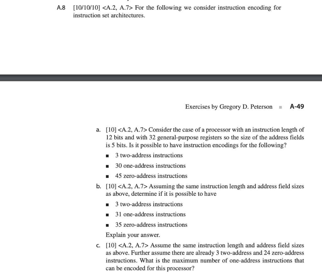 Solved A.8 [10/10/10] For the following we | Chegg.com