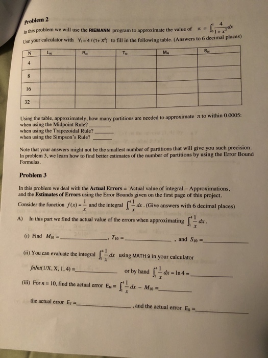 Solved Problem 2 In this problem we will use the RIEMANN | Chegg.com