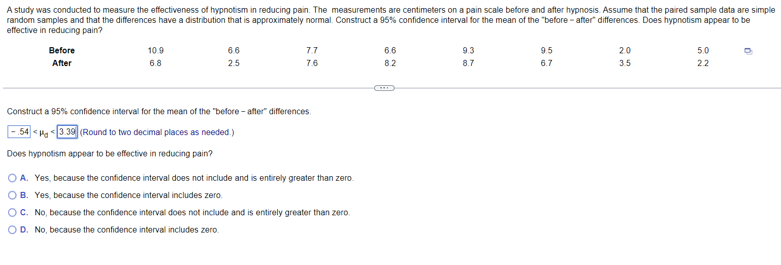 Solved A study was conducted to measure the effectiveness of | Chegg.com