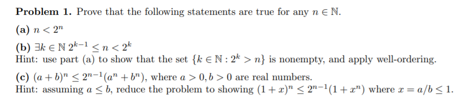 Solved Problem 1. Prove That The Following Statements Are | Chegg.com