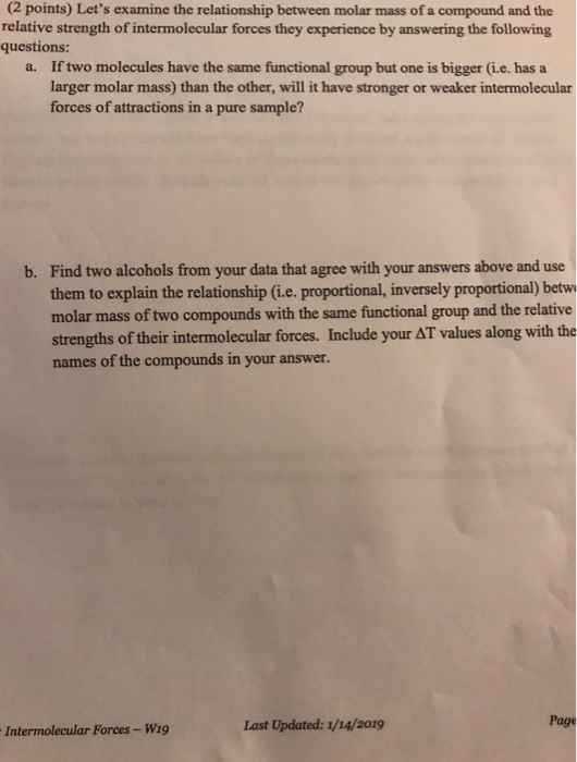Solved (2 points) Let's examine the relationship between | Chegg.com
