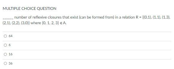 Solved number of reflexive closures that exist (can be | Chegg.com