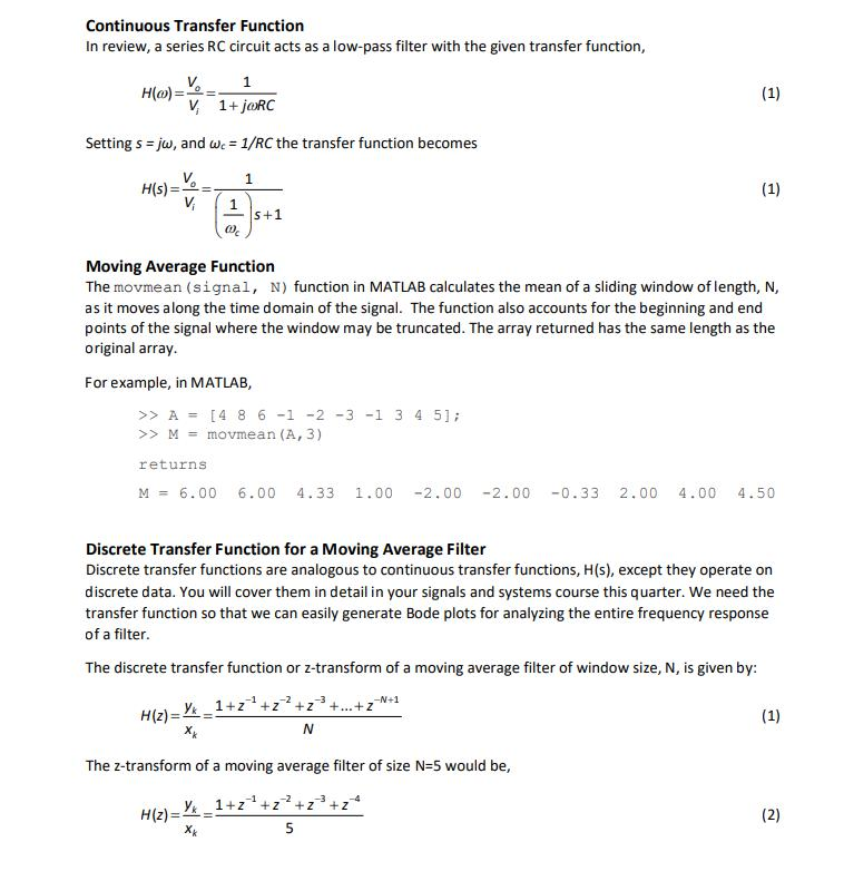 (Matlab)Use the discrete transfer function for a | Chegg.com