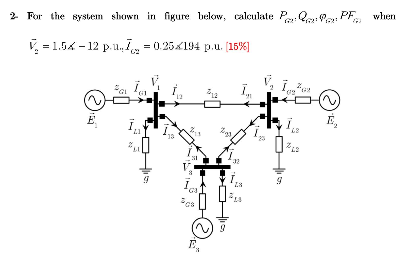 Solved 2- For the system shown in figure below, calculate | Chegg.com