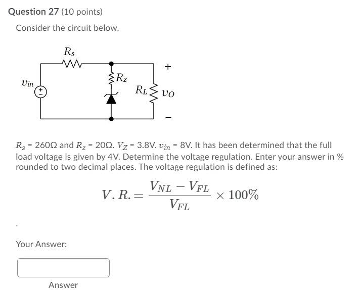 Solved Question 22 (10 points) Consider the circuit below. | Chegg.com