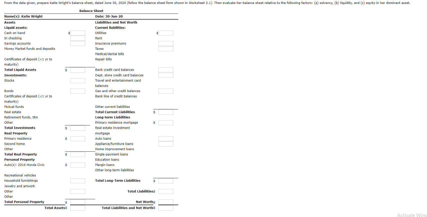 Chapter 2 Financial Planning Exercise 3 Preparing | Chegg.com