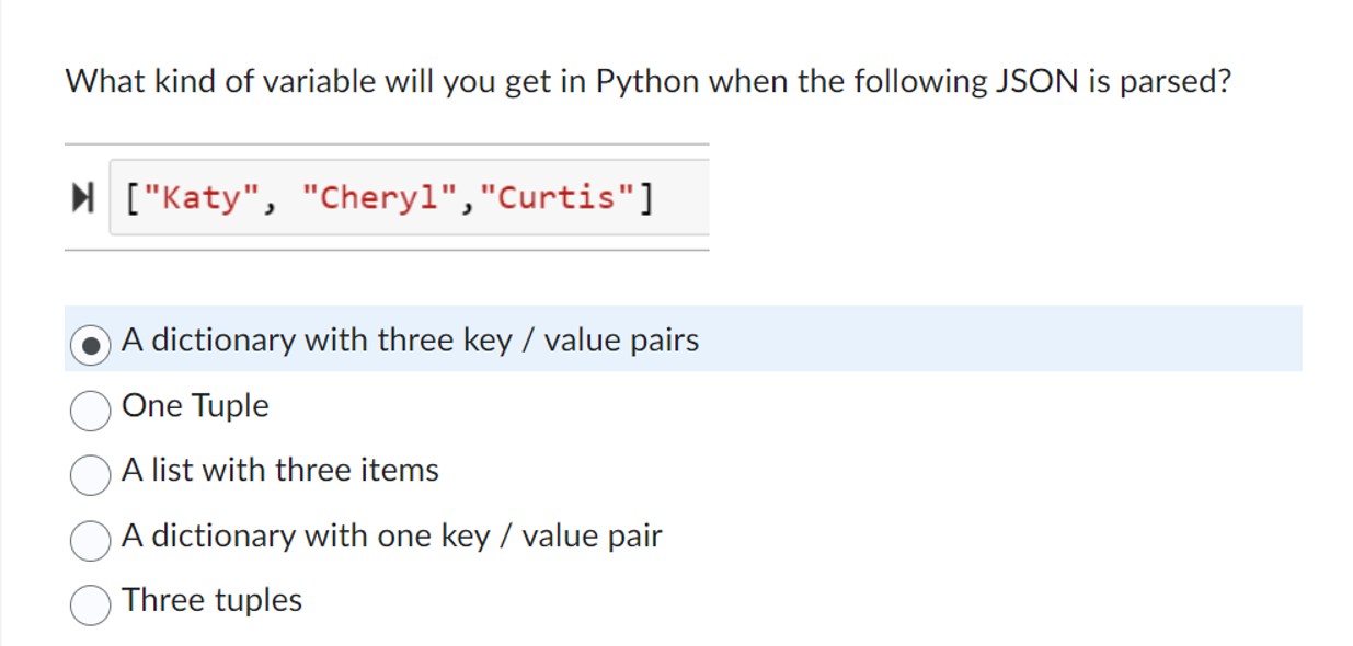 Solved What kind of variable will you get in Python when the | Chegg.com