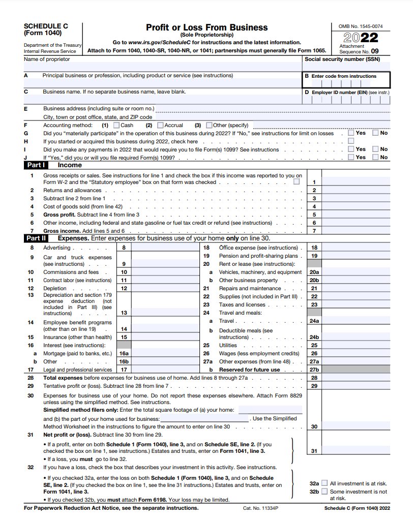 Form 8829 Department of the Treasury Internal Revenue | Chegg.com