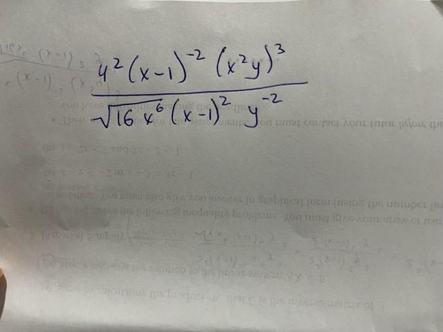 Solved 16x6(x−1)2y−242(x−1)−2(x2y)3 | Chegg.com