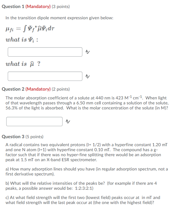 Solved Question 1 Mandatory 3 Points In The Transitio Chegg Com