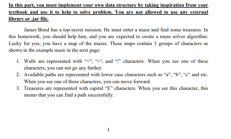 Solved In this part, you must implement your own data | Chegg.com