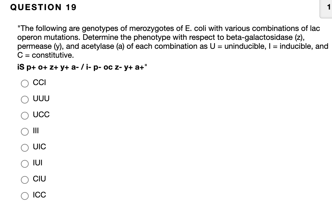 Solved Question 17 The Following Are Genotypes Of Merozy Chegg Com