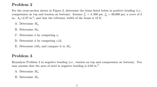 Solved Problem 2 For the cross-section shown in Figure 2, | Chegg.com