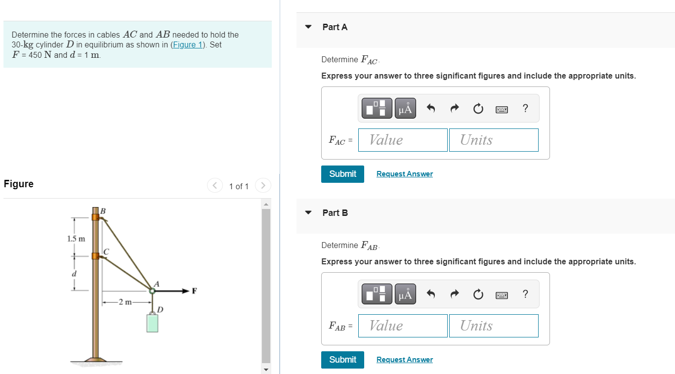 Solved The cable exerts a 130N force on the telephone pole