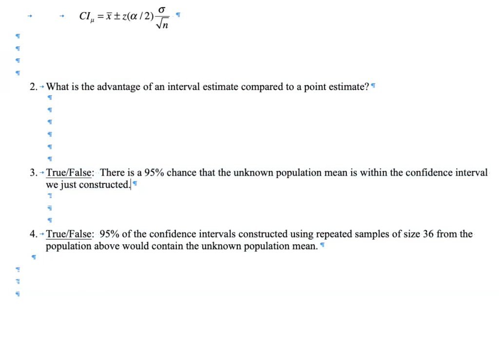 Solved Confidence Intervals for the Population Mean u when o | Chegg.com