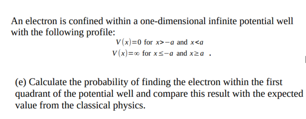 Solved An electron is confined within a one-dimensional | Chegg.com