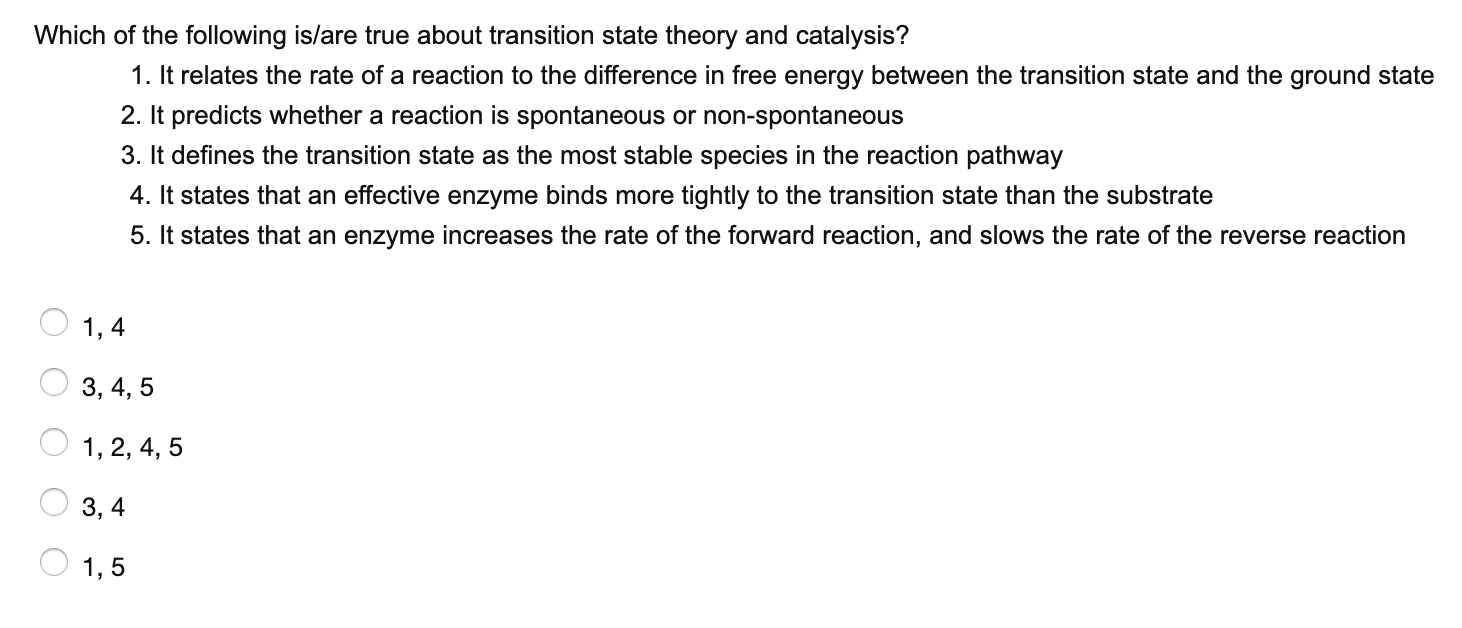 Which of the following is/are true about transition | Chegg.com
