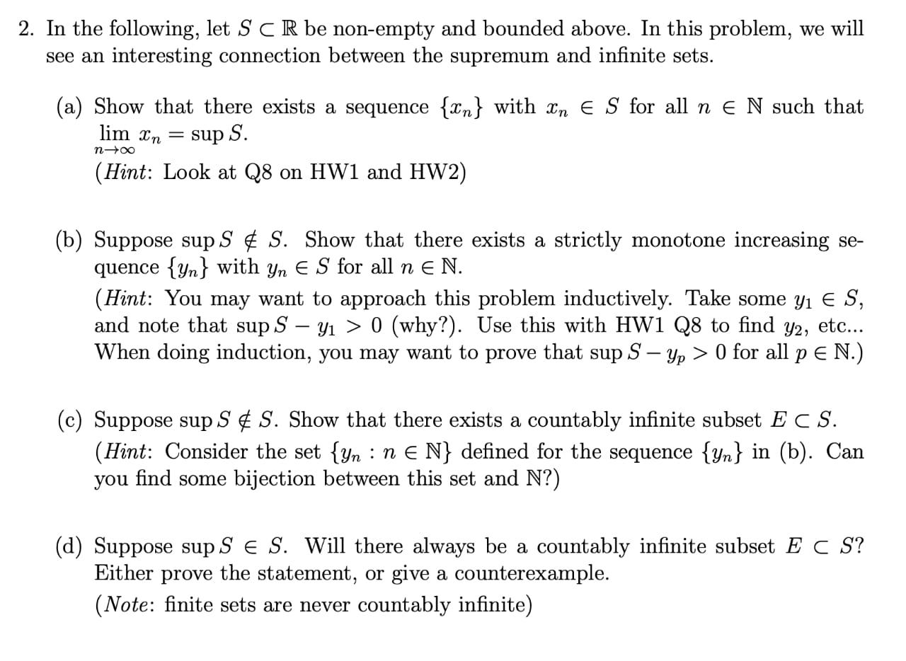 Solved In The Following Let S⊂r Be Non Empty And Bounded 8515