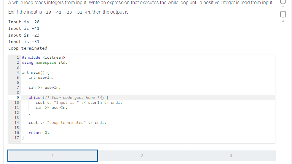 Solved A whlle loop reads integers trom input. Write an | Chegg.com