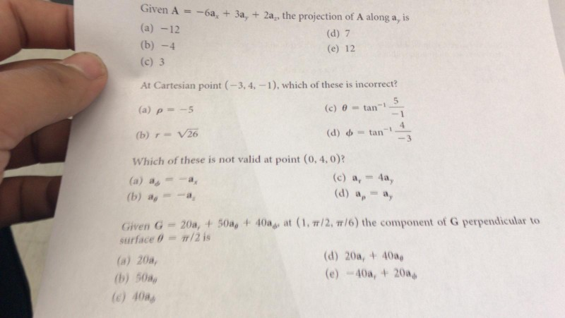 Solved Given A --6a, 3a, +2a, the projection of A along a, | Chegg.com